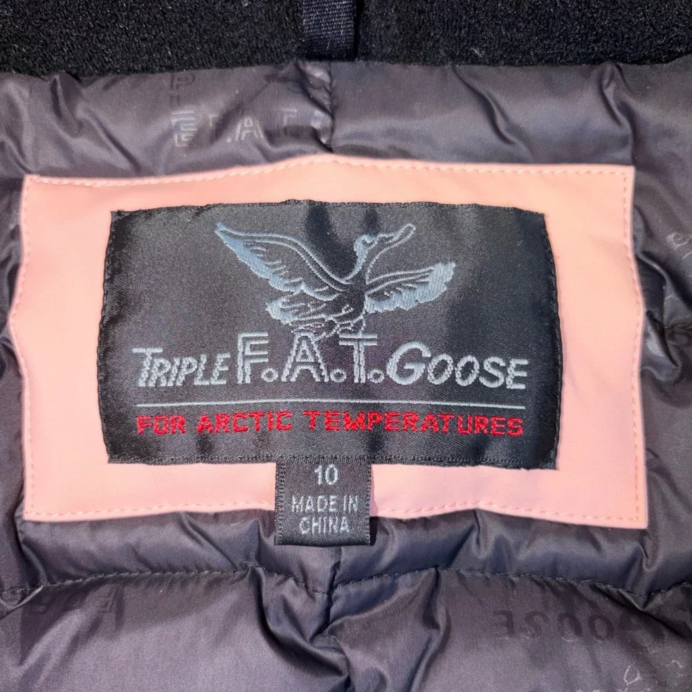 Triple FAT Goose Womens Pink Down Parka Arctic Temperature Coat TDW9234G Size 10